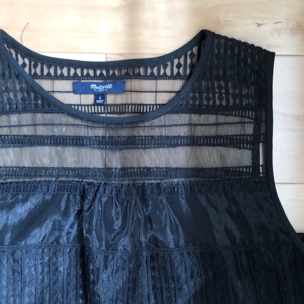 Madewell Black Sheer Dress